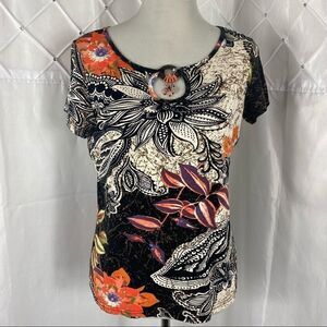 Conrad C Abstract Floral Blouse